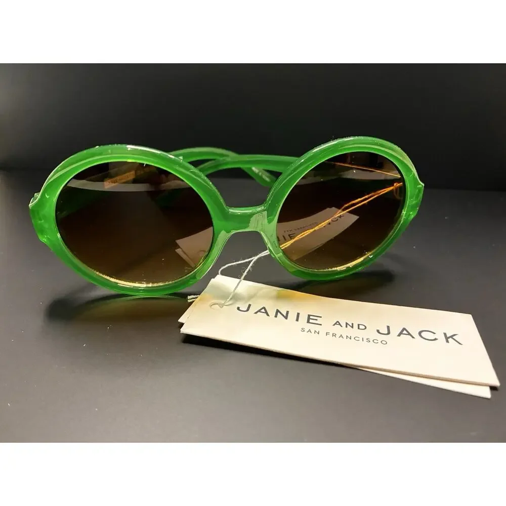 Janie & Jack Accessories- Green Round Sunglasses-Girl 4yr and up NWT